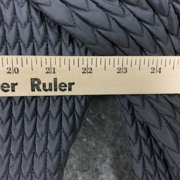 Anne Klein Coat Womens XL Quilted Textured Filled Insulated Gray Pockets Zip Up - Picture 6 of 13